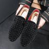 Zapatos de Cuero Cuatro Estaciones Talla Grande Estilo Coreano para Hombre Corte Bajo Punta-Punta Remache Zapatos de Cuero Zapatos de Hombre