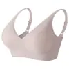 Sujetador inalámbrico push-up para mujer, cómodo de copa completa, talla grande europea y americana, cuello en V, sujetador deportivo sin costuras