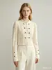 Z Family Comércio Exterior Transfronteiriço Spot Estilo Europeu e Americano ZA Roupa Feminina Jaqueta Fina de Outono Cordão de Renda Botão de Nó Decoração Jaqueta
