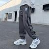 Pantalones deportivos para niños pantalones para niños pantalones casuales otoño e invierno con forro polar grueso pantalones para niños medianos y grandes venta al por mayor entrega de una pieza