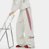 Pantalones Deportivos de Otoño 2026 para Hombre, Estilo Americano, Bordado de Letras con Tres Rayas, Tela de Pantalón de Chándal 320g, Pantalones Largos para Hombre