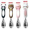 Cuchara de acero inoxidable 316 con dibujos de animales, bonita cuchara para comer para niños, cuchara especial para alimentación de bebés, cuchara para suplemento alimenticio, venta al por mayor