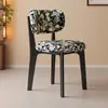 Silla de Comedor Nórdica de Madera Maciza, Silla para Mesa de Comedor del Hogar, Silla de Ocio Minimalista de Lujo Ligero Vintage para Sala de Estar, Comedor, Hotel, Taburete de Tocador