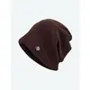 Gorro de Metal con Logo de Letra para Otoño e Invierno 2025, Cortavientos y Resistente al Frío, Versátil, para Circunferencia de Cabeza Grande, Sombrero Frío para Adelgazar la Cara, Gorro Turbante