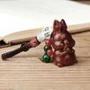 Chaveiro de sândalo verde signo do zodíaco animal tridimensional esculpido pingente de carro chaveiro presente fabricantes atacado