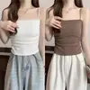2026 Nuevo Estilo Puro Deseo Hermoso Camisola Blanca con Copas para Mujer, Versión Coreana para Primavera y Verano Capa Base