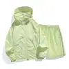 Ropa y Shorts de Protección Solar para Pareja para el Verano al Aire Libre Upf50+, Ligero, Transpirable, Traje Deportivo a la Moda, Conjunto de Dos Piezas, Multicolor