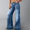 Pantalones largos de pierna ancha para mujer estilo europeo y americano 2026 eBay, modernos y versátiles, estilo callejero, elegantes pantalones largos de mezclilla