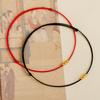 Pulseira Tornozeleira de Cordão Vermelho com Contas Haoyun de Ouro Antigo Sha Tecida à Mão para a Terceira Vida Feminina e Ano da Terceira Vida Ping An Pulseira Fina de Casal