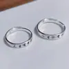 Nuevos Anillos de Pareja "Tres Vidas de Felicidad" de Plata Pura 990 para Hombres y Mujeres, Ajustables, Perfectos para Regalo del Día de San Valentín