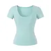 Camiseta Rosa Cuadrada de Manga Corta para Mujer 2026 Verano Nuevo Estilo Diseño Francés Nicho Ceñidor de Cintura Dulce Top Adelgazante