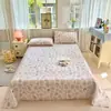 Lençol de Cama de Solteiro Estampado 100% Algodão Novo para Primavera e Verão, Lençol de Cama de Peça Única
