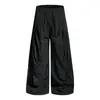 Pantalones Plisados de Pierna Ancha de Color Sólido, Ligeros, Transpirables y de Secado Rápido para Hombre, Nuevo Estilo de Verano, Pantalones Sueltos Casuales para Mujer