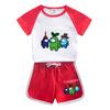 Traje de Verano Nuevo para Niños Lobo Espacial Matando Niños Camiseta de Manga Corta Pantalones Cortos Conjunto Casual de Dos Piezas Una Pieza Cabello