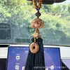 Colgante de calabaza de madera de durazno natural para coche para seguridad, decoración de coche de loto, amuleto de alta gama para lugares escénicos y templos, regalo de bendición