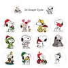 500 Adesivos/Rolo Adesivos em Rolo do Snoopy para Diários, Adesivos Decorativos Transfronteiriços para Capas de Celular, Fita Adesiva de Vedação para Carros Atacado