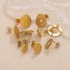 Accesorios de Moda Europeos y Americanos, Pendientes Elegantes y Sencillos, Pendientes Vintage, Acero Inoxidable Chapado en Oro de 18 Quilates, Pendientes de Aro Clásicos