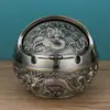 Cenicero Mazhaochenggong para Uso en Casa en la Sala de Estar, Diseño Creativo y Moderno con Tapa para Evitar que las Cenizas Vuele y el Olor a Humo, Cenicero Decorativo