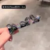 Presilha de Cabelo Colorida de Cristal de Alta Qualidade, Presilha Bico de Pato para Mulheres, Novo Modelo com Strass, Presilha Lateral para Fios Soltos, Presilha Elegante para Franja, Grampo de Cabelo