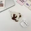 59263 Bolsa Portátil para Auriculares de Peluche con Corazón Funda Protectora para Salidas Shell Neutro para Auriculares Bluetooth Bolsa de Viaje para Auriculares para Mujer
