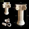 Talla de madera maciza estilo retro europeo francés patas de mesa soporte para mesa de centro columnas redondas columnas romanas boca mate decoración de pasillo flores talladas