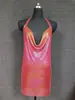 Fabricante 2025 Suministro Transfronterizo Amazon Sexy Metal Lentejuelas Escote Profundo Tirantes Vestido Sexy Lbz1352