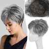 Bloqueador de Cabelo para Peruca Europa e Estados Unidos Transfronteiriço Feminino Bloqueador de Reparo de Cabeça Fibra Química Cabelo Curto Cacheado Volume Adicional Cobertura de Cabelo Branco Respirável Folha de Cabelo