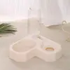 Dispensador automático de agua para perros, en forma de corazón, cuenco para mascotas de ángulo recto, previene la humedad, apto para gatos y perros, comedero y bebedero multifuncional