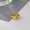 Anillo Abierto con Patrón de Espiral de Henna para Mujer, Anillo Trenzado Retro Ins de Tendencia Europea y Americana con Personalidad, Al por Mayor en Stock