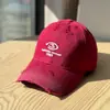 Gorra de Béisbol Rosa con Bordado de Letras Degradadas para Mujer, Gorra Versátil de Ala Ancha y Corona Suave, Circunferencia de Cabeza Grande, Sombrero para Adelgazar el Rostro