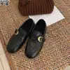 Zapatos de Mujer Cómodos de Cuero Genuino Estilo Vintage Suela Súper Suave Tacón Bajo para Viajar Zapatos Pequeños de Cuero Mocasines sin Cordones
