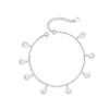Pulseira de Prata Esterlina 925 com Rosto Sorridente Feminina Design de Nicho Luxo Leve Acessórios para Pé Infantil Estilo Ins Corrente de Pé Sorriso de Alta Qualidade