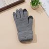 Luvas de cinco dedos fofas de tricô para menina estudante, acessórios de desenho animado, outono e inverno, para andar de moto, grossas, quentes, à prova de vento, atacado