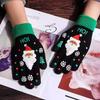 Guantes de Invierno Rojos de Punto Cálidos con Pantalla Táctil, Lindos para Niños, Niñas, Estudiantes, Vacaciones, Navidad, Regalo para Personas Mayores