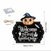 Placa Pendurada de Abóbora Vampiro de Madeira Decoração de Jardim Porta de Halloween Sinal de Múmia Pingente para Decoração de Quarto de Crianças
