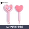 Nuevo peine de masaje para el cabello en forma de corazón de color macarrón, peine para peinar el cabello con un lindo patrón de dibujos animados para mujeres