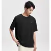 Camiseta de Algodón de Seda de Remate Manga Corta para Hombre Nueva de Primavera Delgada de Seda de Hielo Top Juvenil Casual de Media Manga