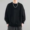 Moletons de gola redonda para outono e inverno para homens e mulheres, de corte solto, manga longa e tops versáteis da moda