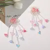Niña dulce flor de cristal súper hada borla larga diy tejido a mano con cuentas accesorios para el cabello tocado material venta al por mayor