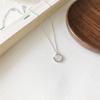 Collar de nácar de plata esterlina S925 para mujer, estilo coreano, con forma de estrella y disco abierto, cadena de clavícula, regalo simple y fresco, a la moda.