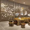 Novo papel de parede para casa de chá chinesa Loja de Chá Arte do Chá centro de saúde de medicina tradicional chinesa parede de fundo de estúdio ao vivo Casa de Chá papel de parede para fazer chá