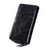 Bolsa Clutch Masculina de Couro Genuíno Couro Curtido Vegetal Porta-Cartões Multicartão Anti-furto Escova Clutch Masculina Carteira Masculina de Couro Genuíno de Alta Qualidade