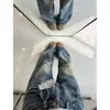 Jeans Ajustados Estilo Retro Americano para Mujer, Tendencia Otoño/Invierno 2025 Nuevo Estilo, Pantalones de Pierna Recta Lavados Vintage Adelgazantes de Pierna Ancha