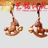 Llavero Caballo Tang de Palo de Rosa, Colgante Tallado en Madera Arcoíris, Diseño de Caballo de Madera, Manualidad Creativa, Cadena para Teléfono Móvil