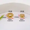 Pulsera Colgante de Estrella de Cinco Puntas de Zirconia Micro-Pavimentada de Color Duradero 18K, Separadores con Agujero Grande, Rueda de Flores, Material para Cuentas, Decoración DIY