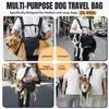 Bolsa Transportadora de Animais de Estimação Transfronteiriça para Cães Pequenos e Médios, Mochila Portátil com Guia, Mochila de Passeio de Cão de Ombro Duplo