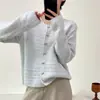Outono/Inverno Novo Estilo Coreano Solto Suave Macio Aderente Tricô Cardigan Versátil Cor Sólida Oliva Botão Cardigan Suéter Cardigan Feminino