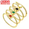 Pulsera de Acero Inoxidable en Oferta para Mujer, Pulsera de Círculo Chapada en Oro de Alta Gama con Diamantes, Joyería de Pulsera de Acero de Titanio de Lujo Ligero