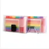 Carpeta de Acordeón de Colores Arcoíris A6 Mini Organizador de Documentos con 13 Compartimentos, Carpeta Portátil Personalizable para Documentos de Oficina