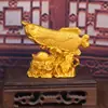 Adorno Personalizado de Arowana Dorado de la Fortuna, Decoración de Riqueza Abundante para Sala de Estar, Entrada, Tienda, Decoración de Fortuna Feng Shui al por Mayor